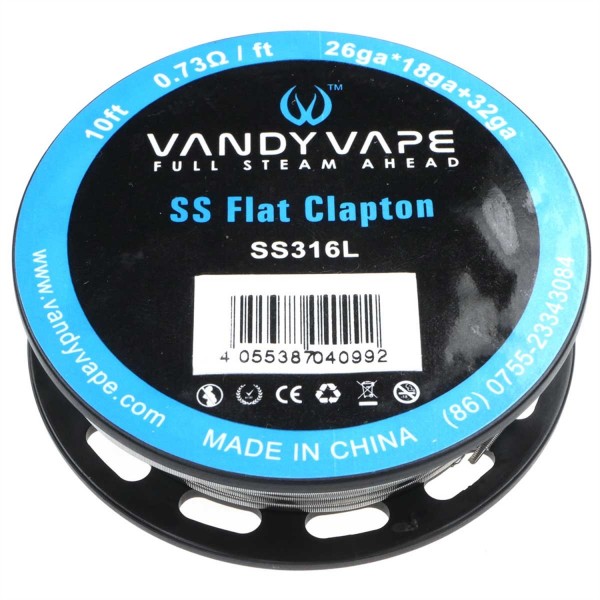 VandyVape Resistenza SS Flat Clapton 26Ga*18Ga+32Ga 0.73ohm
